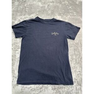 Quiksilver T-Shirt Men's Size Medium Blue Gray Premium Fit Surf Short Sleeve EUC